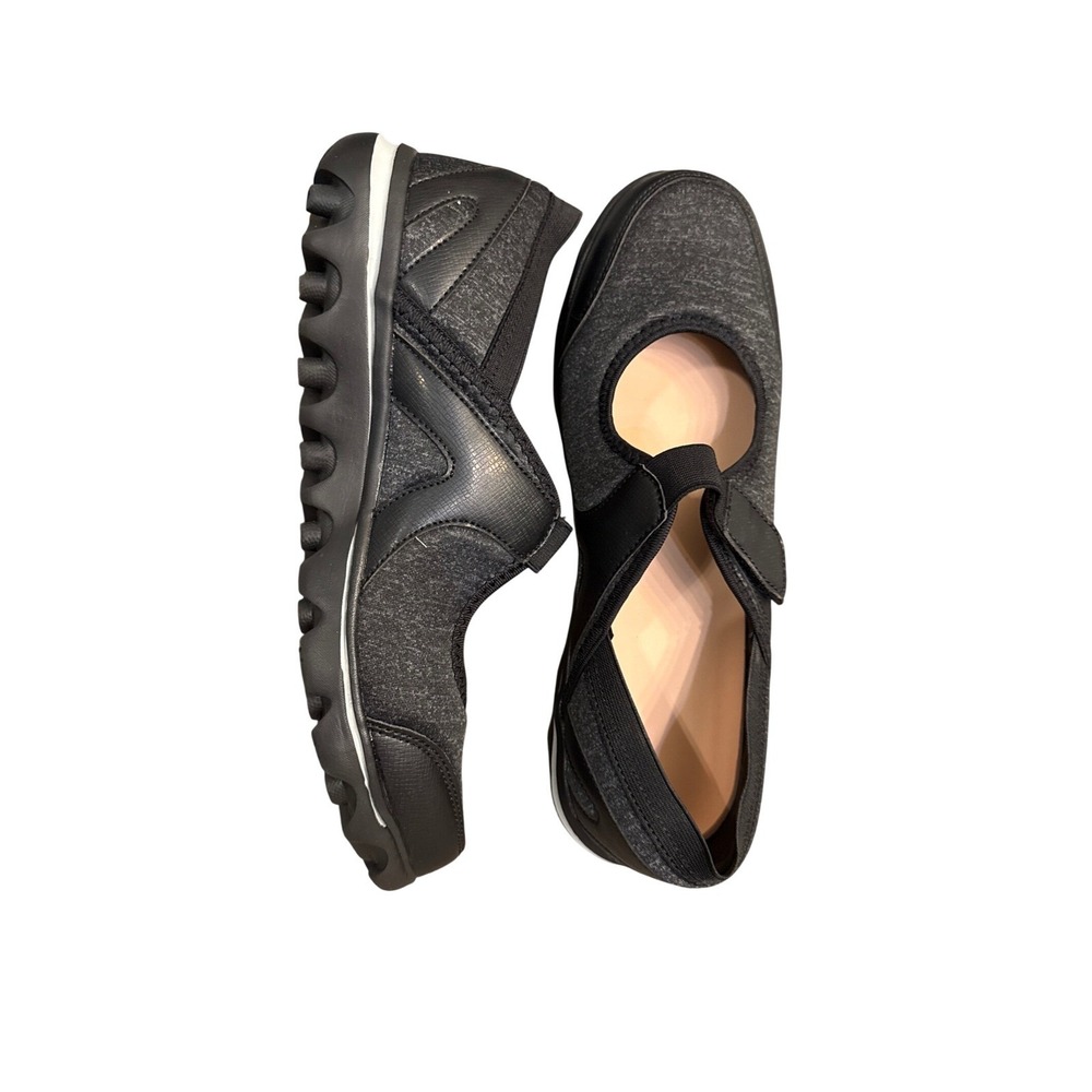 Propet Onalee Women 10 W Grey Black Mary Jane Walking Sneaker WAA003J